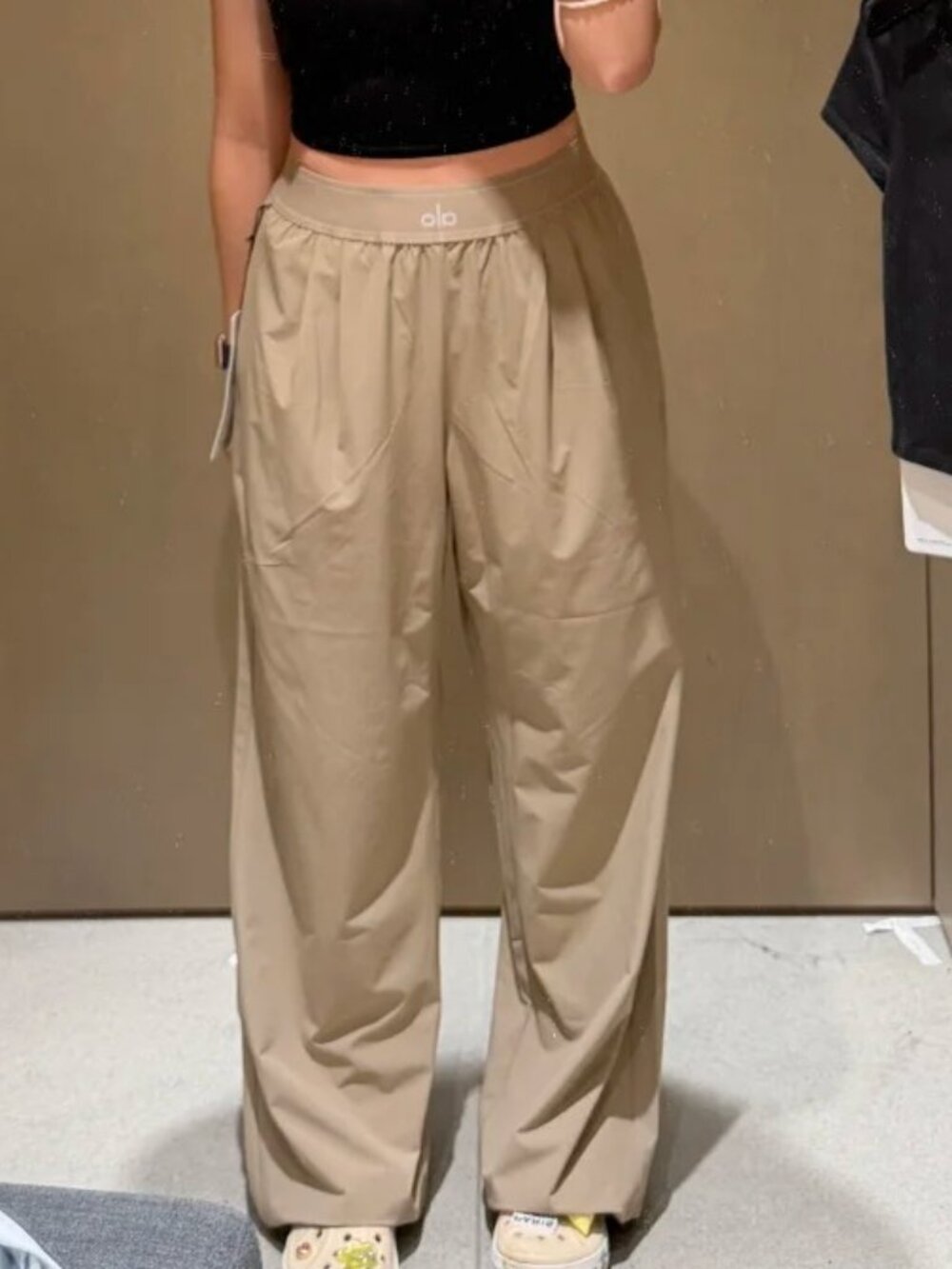 ALO Yoga Gravel High Rise Suit Up Trouser (Regular)💖Perfect Casual Pants✅